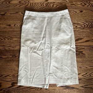 Banana Republic Taupe Cream Tweed Professional Pencil Skirt Workwear 2